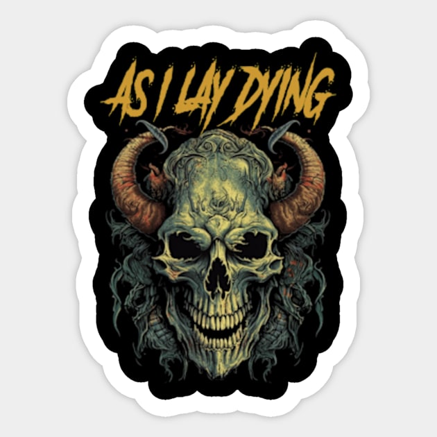 AS I LAY DYING MERCH VTG Sticker by Swank Street Styles